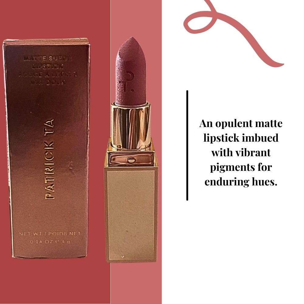 PATRICK TA Major Headlines Matte Suede Lipstick Flushed 3