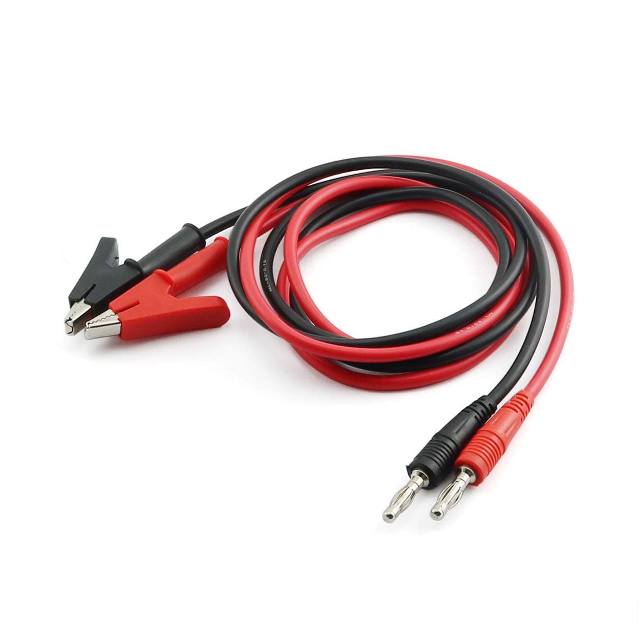 RuiLing 2-Pack 15A 1M Banana Plug to Crocodile Alligator Clip Test Lead Wire Cable Set (1pcs Black, 1pcs Red) 2