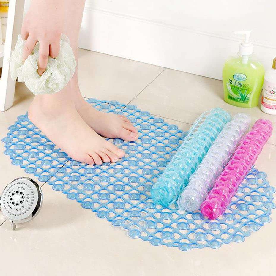 DeoDap Anti-Skid Soft Pebble Design PVC Shower Bath Floor Mat with Suction Cup, Shower Mat, Bathroom Floor Mat for Toilet, Kitchen, Bathroom Shower 3