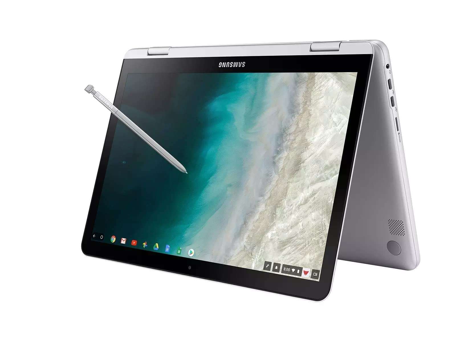 SAMSUNG Chromebook Plus (V2), Celeron. 2-in-1 Laptop.FHD 12.2" (1900 x 1200). 13MP Camera, Chrome OS. USB C. Type C. (4GB DDR4 RAM | 64GB eMMC+32GB SD Card) 3