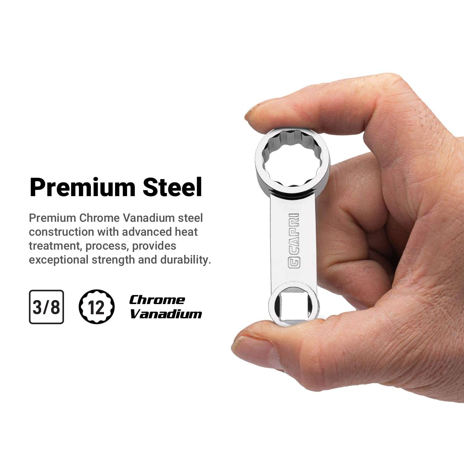 Capri Tools 1/2 in. Drive 21 mm Torque Adapter, 12-Point Box End 4