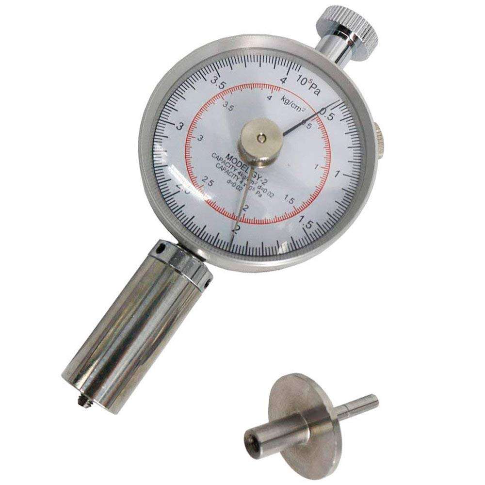 Tongbao GY-2 Fruit Penetrometer Sclerometer Fruit Hardness Tester Fruit Penetrometer Fruits Sclerometer Fruit Firmness Tester Hand Fruit Durometer 0.5-4kg/cm 2 (x10 5pa) Pressure Head 3.5mm 3