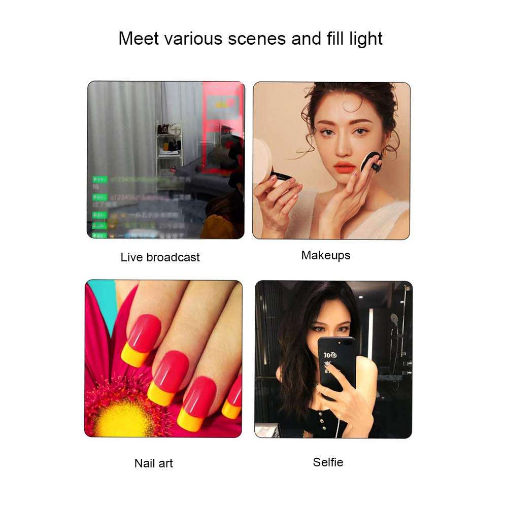 ZZZL Live Lighting Fill Light, with Adjustable Tripod and Phone Holder Used for Live Broadcast Photography and Makeup 18'' Ring Lighting 3