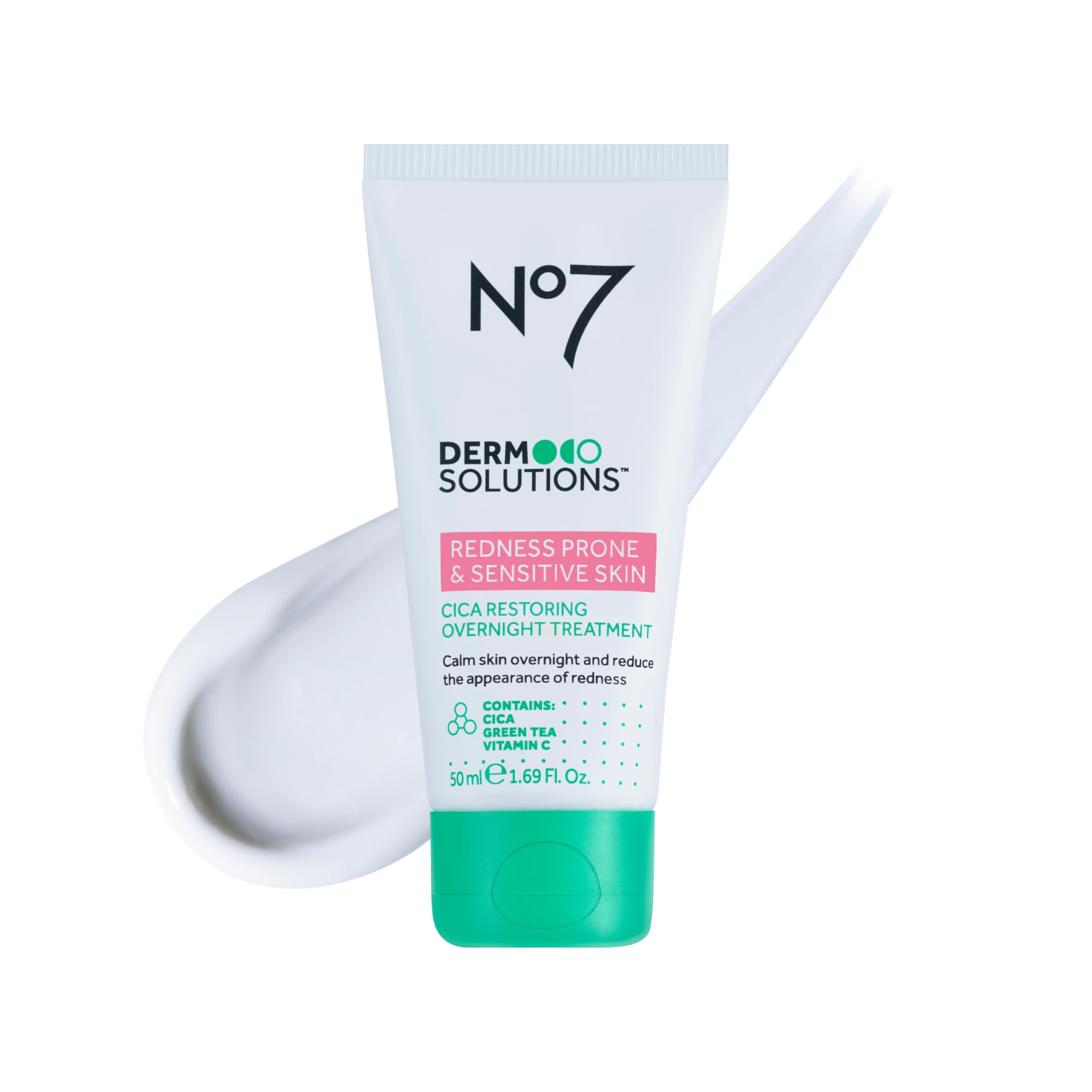 No7 Derm Solutions Skin Barrier Repair Night Cream & Redness Corrector for Face - CICA Restoring Overnight Treatment - Hydrates, Calms & Soothes - For Sensitive, Redness-Prone Skin (1.7 Fl Oz) 1