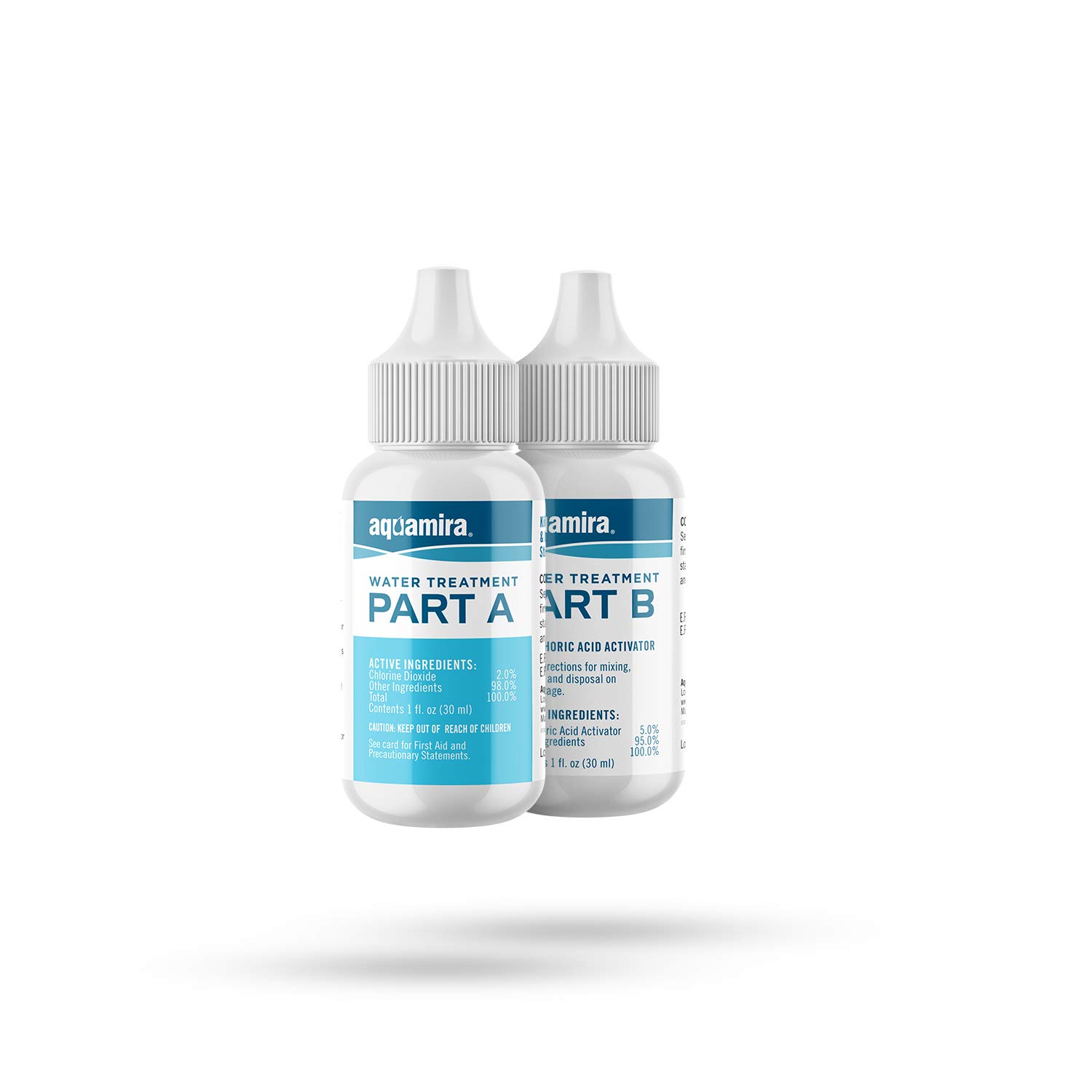 Aquamira - Chlorine Dioxide Water Treatment Two Part Liquid (1 oz Droppers Bottles)