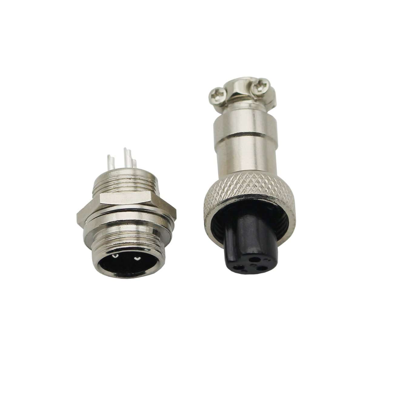 Raogoodcx 10Pcs 3 Pin Aviation Connector Male Female Plug Metal GX12 Panel Connector Socket Plug 2