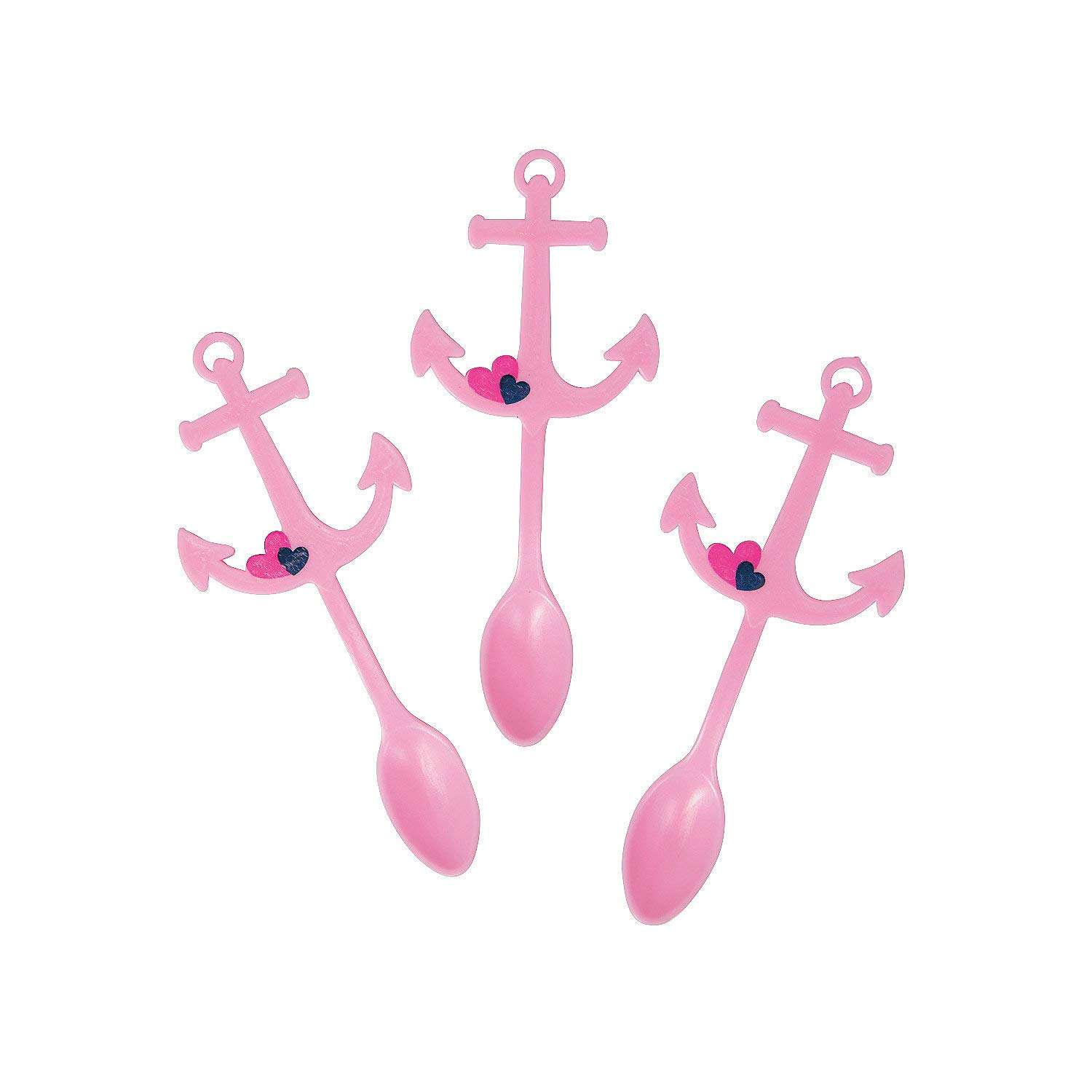 Fun Express Nautical Girl Picks with Spoons (25pc) for Birthday - Party Supplies - Serveware & Barware - Picks & Stirrers & Parasols - Birthday - 25 Pieces