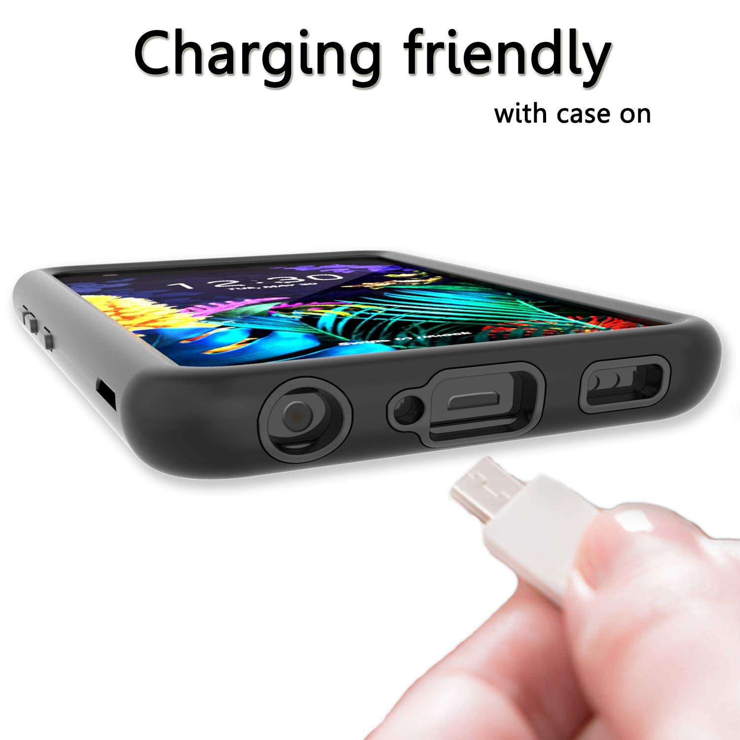 AMENQ Case for LG Journey LTE L322DL, Case for LG Aristo 4 Plus/Escape Plus LM-X320/Tribute Royal/K30 2019/Prime 2/Arena 2, Full Body TPU Bumper and PC Armor Protective Phone Cover (Black) 4