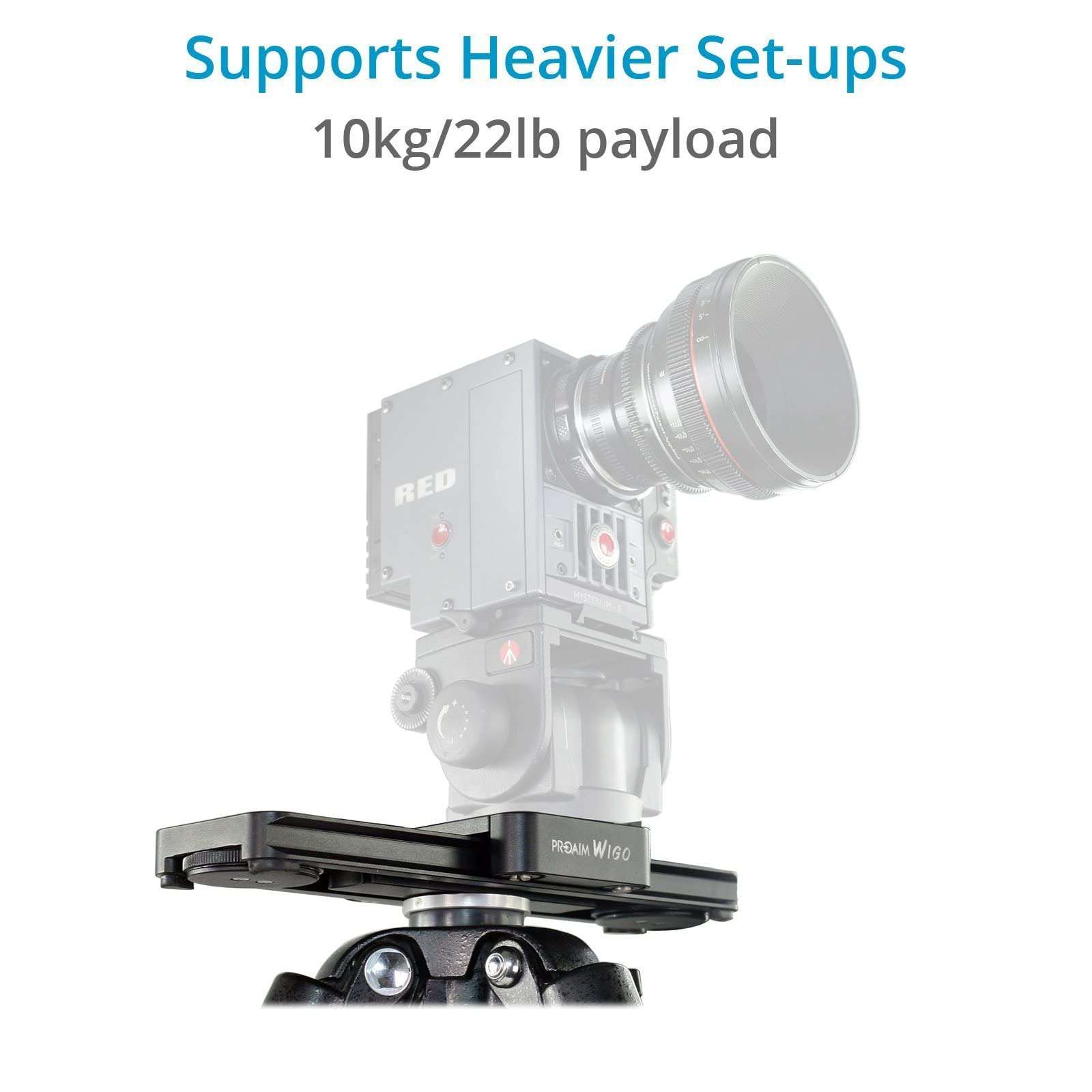 Proaim Wigo 15” Portable DSLR Camera Camcorder Slider with Load Capacity 8Kg/17.63lb | Professional Track Dolly Rail Slider Tripod Compatible Video Stabilization System (SL-WG-15) 5
