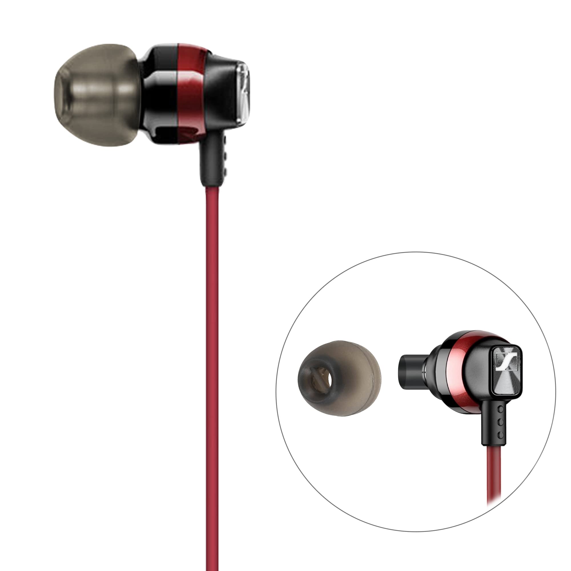 kwmobile 8X Replacement Ear Tips Compatible with Sennheiser CX 300S / CX 6.00BT / Momentum in-Ear - Set of Silicone Eartips for Earbuds Headphones 3