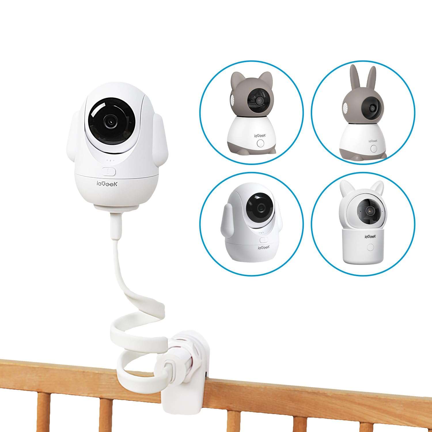 ieGeek Baby Monitor Mount Bracket for Baby 1T/4/5 Baby Camera Holder Holder with a 1/4” Screw,with 21.6" Flexible Gooseneck Arm 3