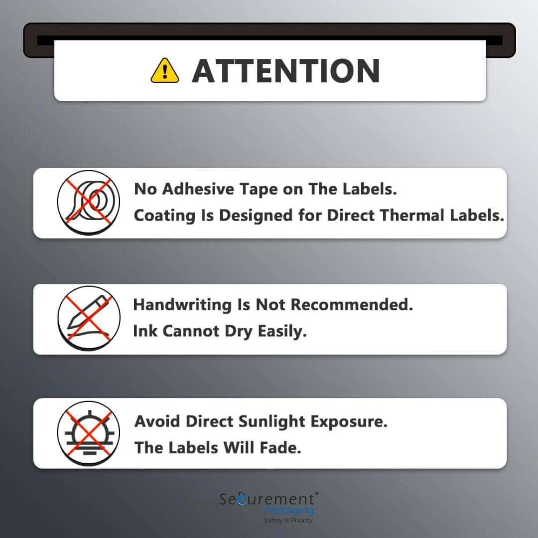 SECUREMENT Direct Thermal Barcode Labels Stickers (2x1 Inch / 50x25 mm) 1000 Labels/Roll (1 Roll) 5