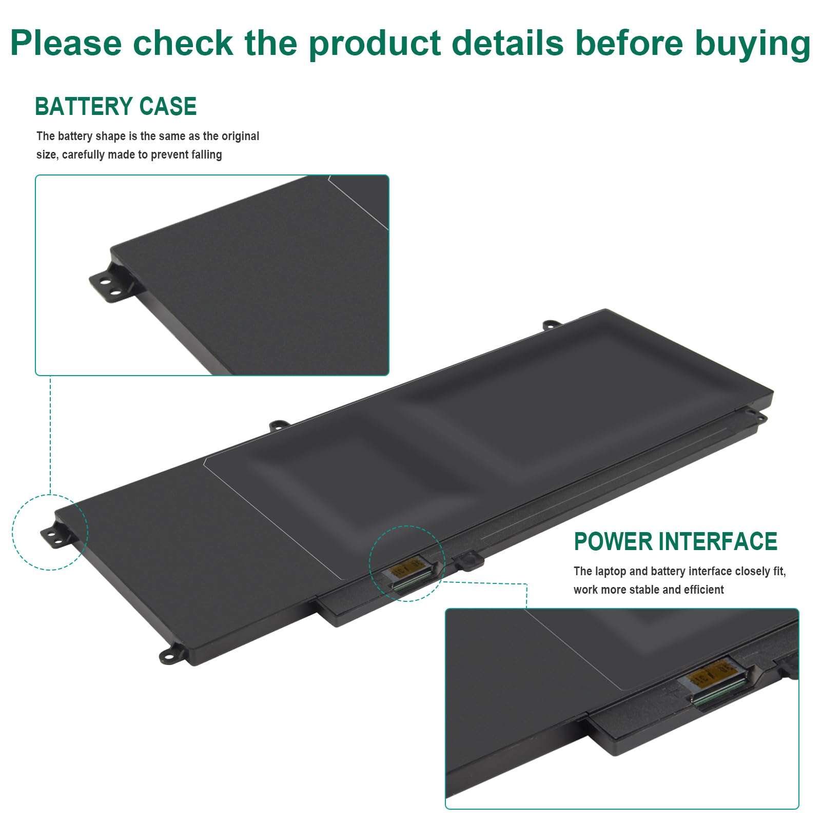 Fancy Buying New Laptop Battery Replacement for Dell Inspiron 15 7547 7548 D2VF9 0PXR51 PXR51-11.1V 45WH 4