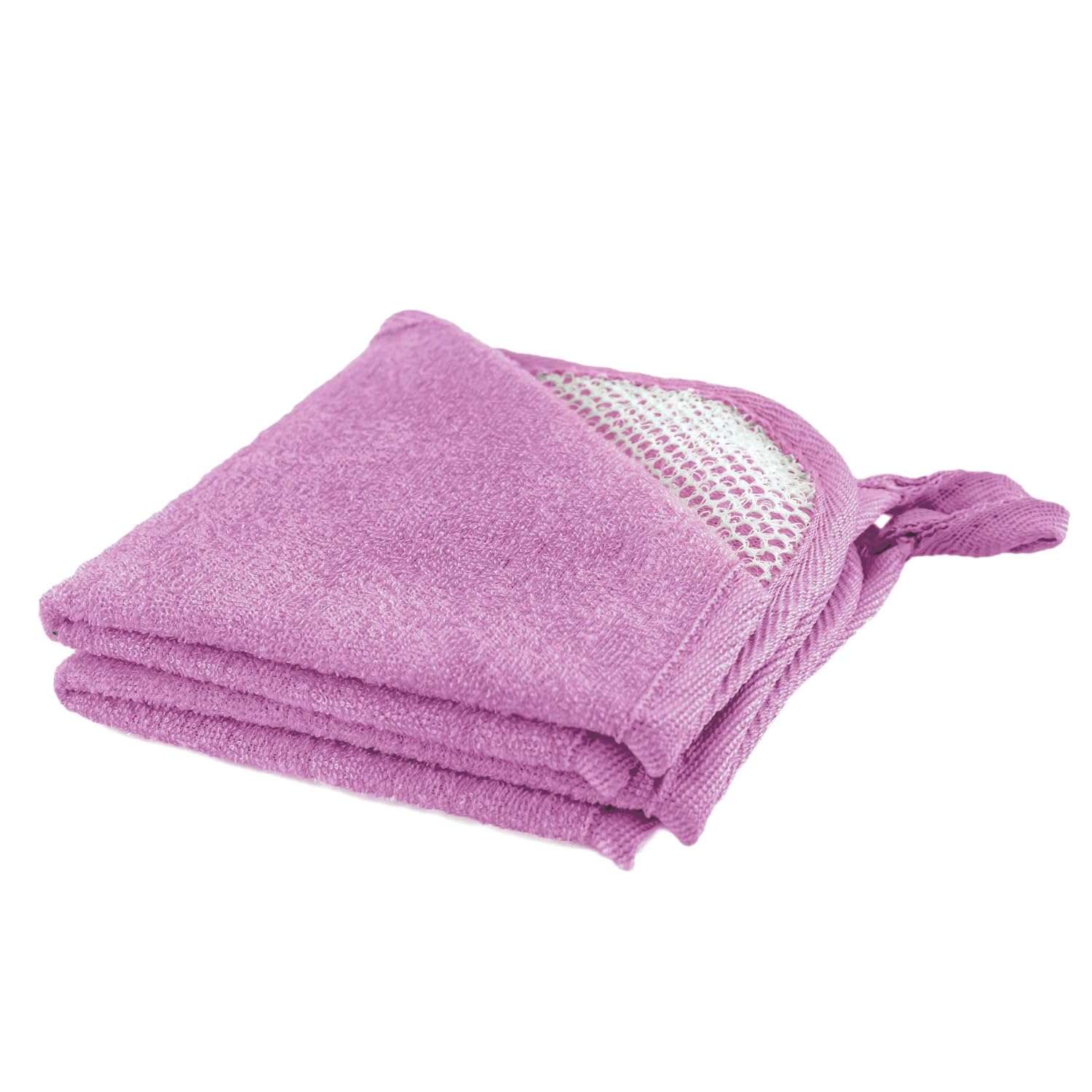 Schmidt Empire Heavy Exfoliating Gloves, Exfoliating Body Scrubber for Bath Shower Exfoliation, Exfoliate Sponge Loofah Washcloth Mitt Men Women,Body Scrub Exfoliator for Dead Skin Remover, (Pink) 3