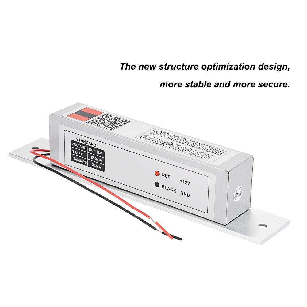 Hopcd Electric Mortise Lock, Low Temperature Electric Deadbolt Drop Bolt Lock with NC Mode for Door Access Control, 500,000 Times Power Locks 3