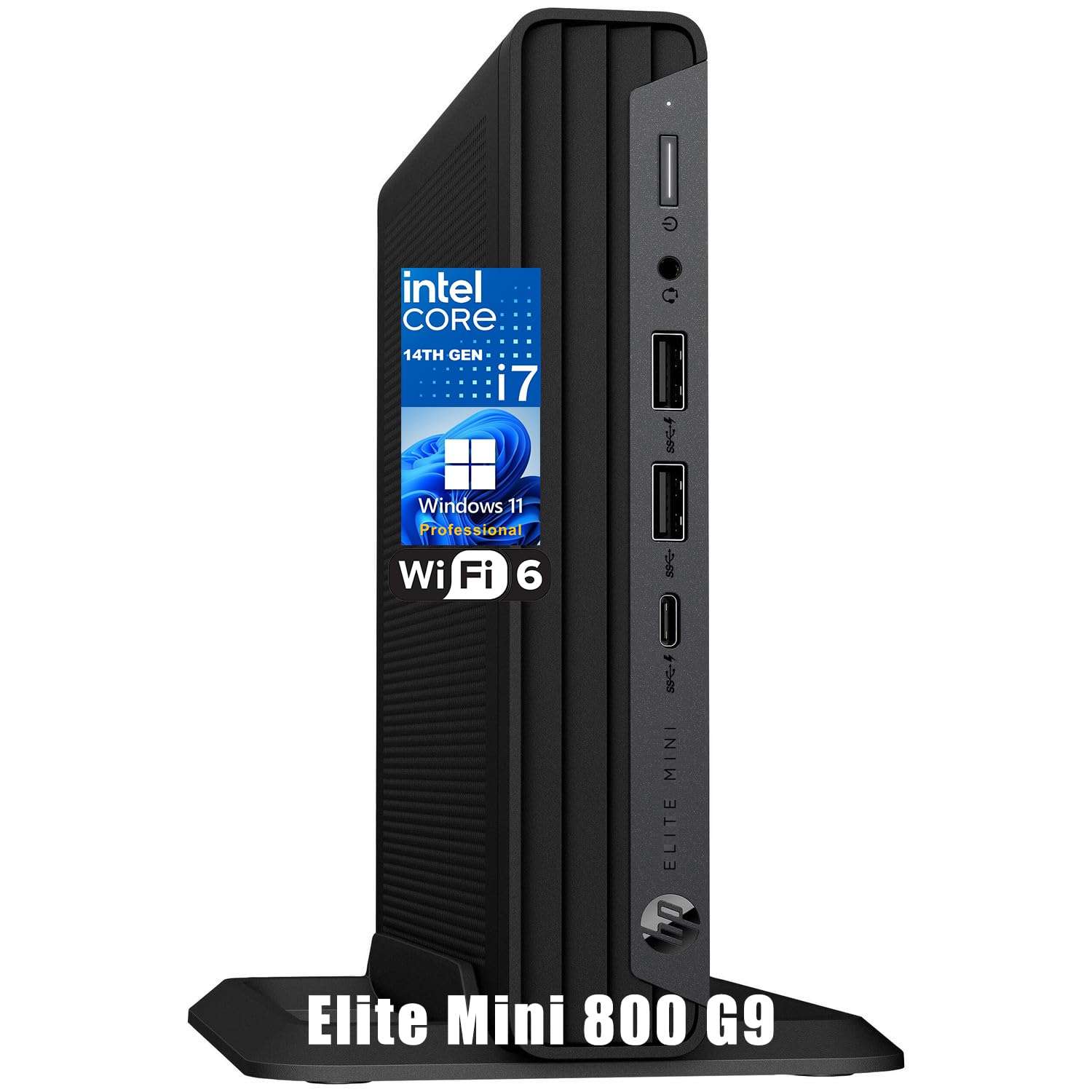 HP Elite Mini 800 G9 Business Desktop Computer, 14th Gen Intel 20-Core i7-14700 up to 5.4GHz, 4GB DDR5 RAM, 1TB PCIe SSD, WiFi 6, Bluetooth, Type-C, Keyboard and Mouse, Windows 11 Pro, AZ-XUT 1