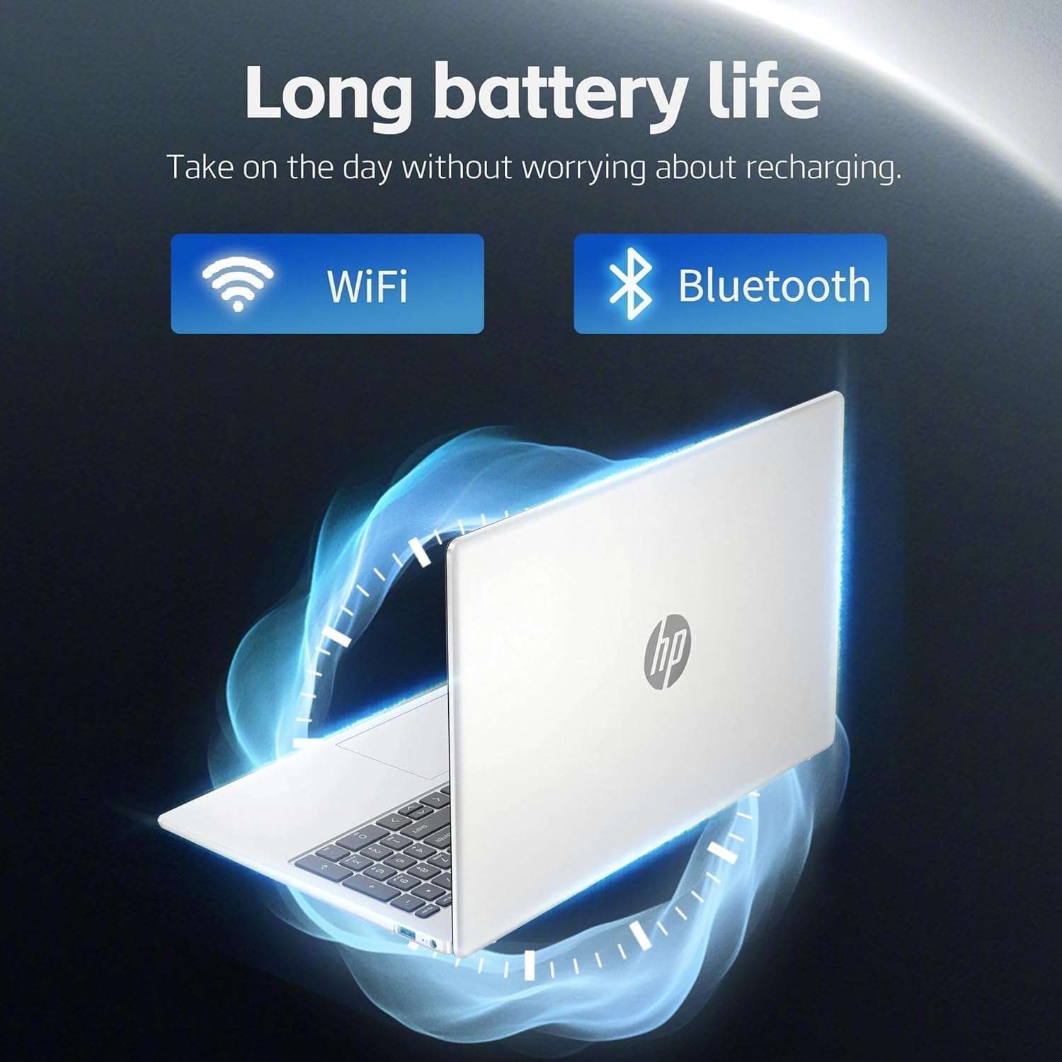 HP New 15.6 inch Laptop Computer, 2026 Edition, Intel High-Performance 4 cores N100 CPU, 128GB SSD, Copilot AI, Windows 11 Pro with Office 365 for The Web, no Mouse 5