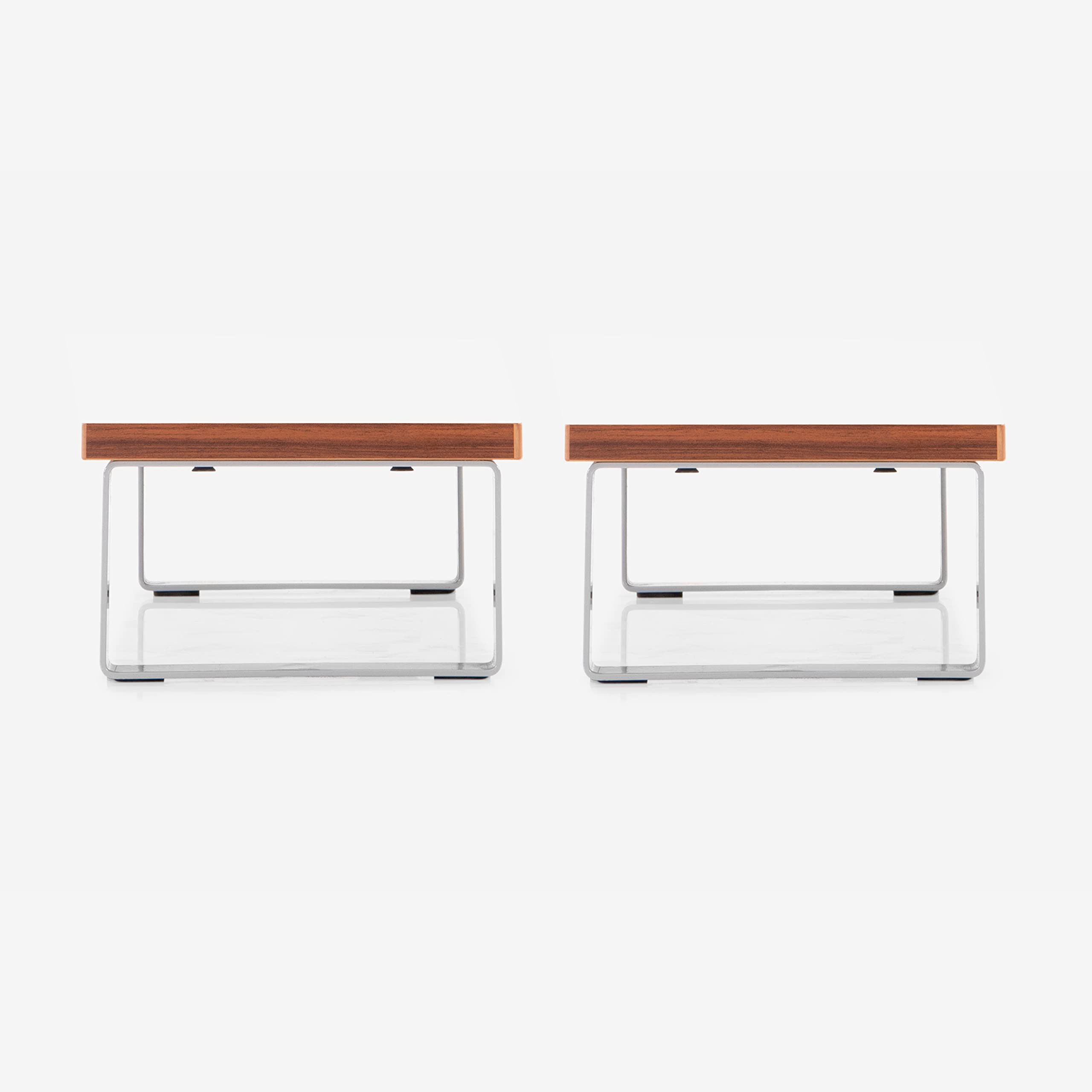 InvisibleBed Monitor Riser Stand for 2 Computers, Laptop, Printer, Home Office(Canadian Walnut) 4