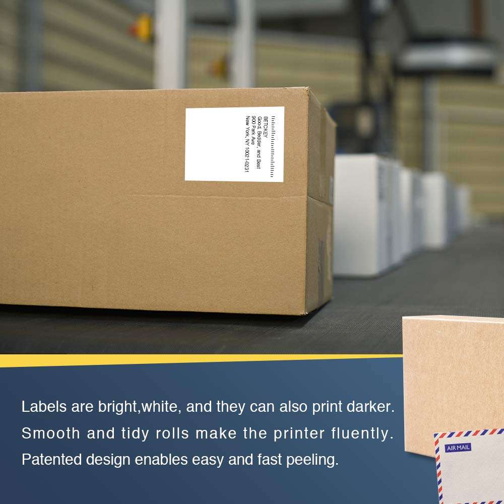 BETCKEY - Compatible Continuous Film Label Replacement for Brother DK-2212 (2-3/7" x 50'), Use with Brother QL Label Printers [10 Rolls] 5