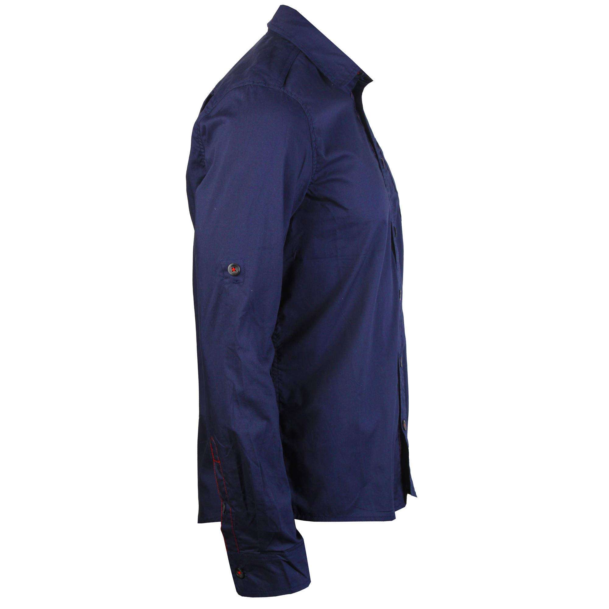 Forclaz 8381672 Cotton-Poly-Jersey Men Backpacking Shirt Travel 100, M (Blue) 4