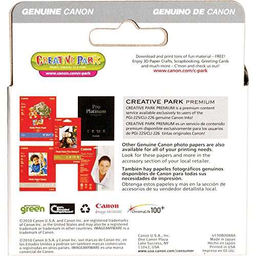 Canon Genuine PGI-225/CLI-226 Ink Tank Combo - 4-Pack (Black, Gray) 5