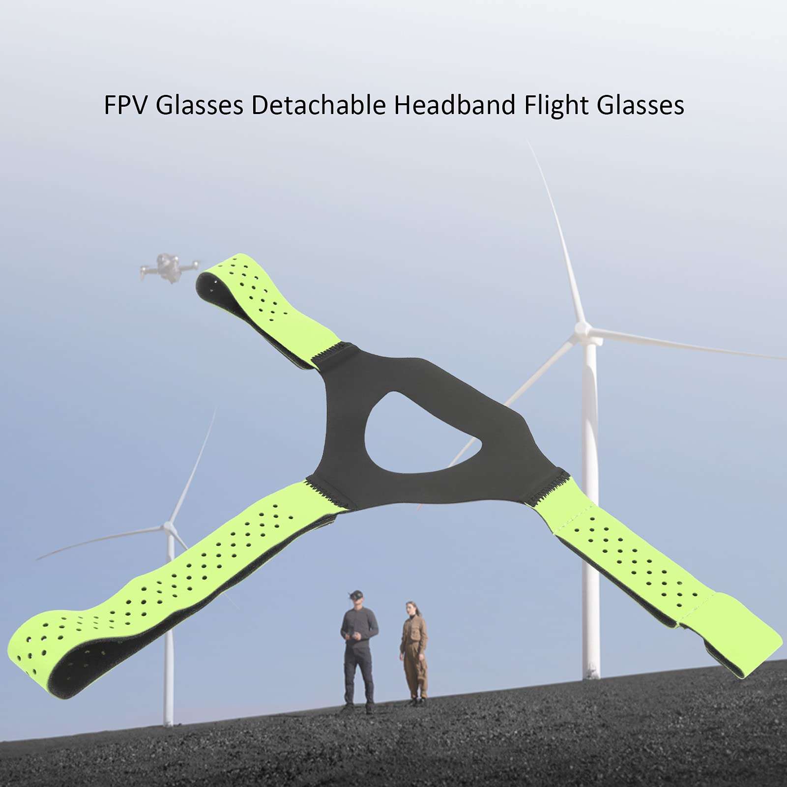 FPV Glasses Strap, Easy Install FPV Glasses Headband for Strap Replacement for FPV(green) 3