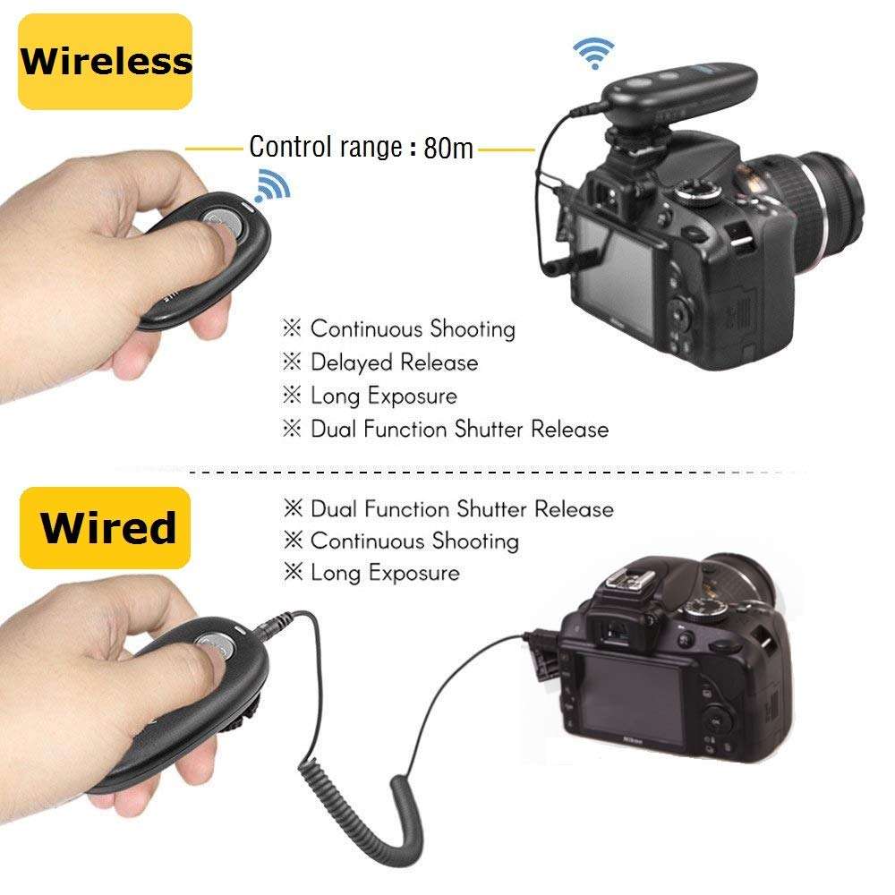 PHOLSY Wireless Shutter Release Camera Remote Control for Fujifilm GFX50S, XPro2, X-H1, X-T2, X-T1, X-T10, X-T20, X-T100, X-E2S, X-E2, X-M1, X-A3, X-A2, X-A1, X-A10, X100F, X100T, X70, X30, XQ2, XQ1 4