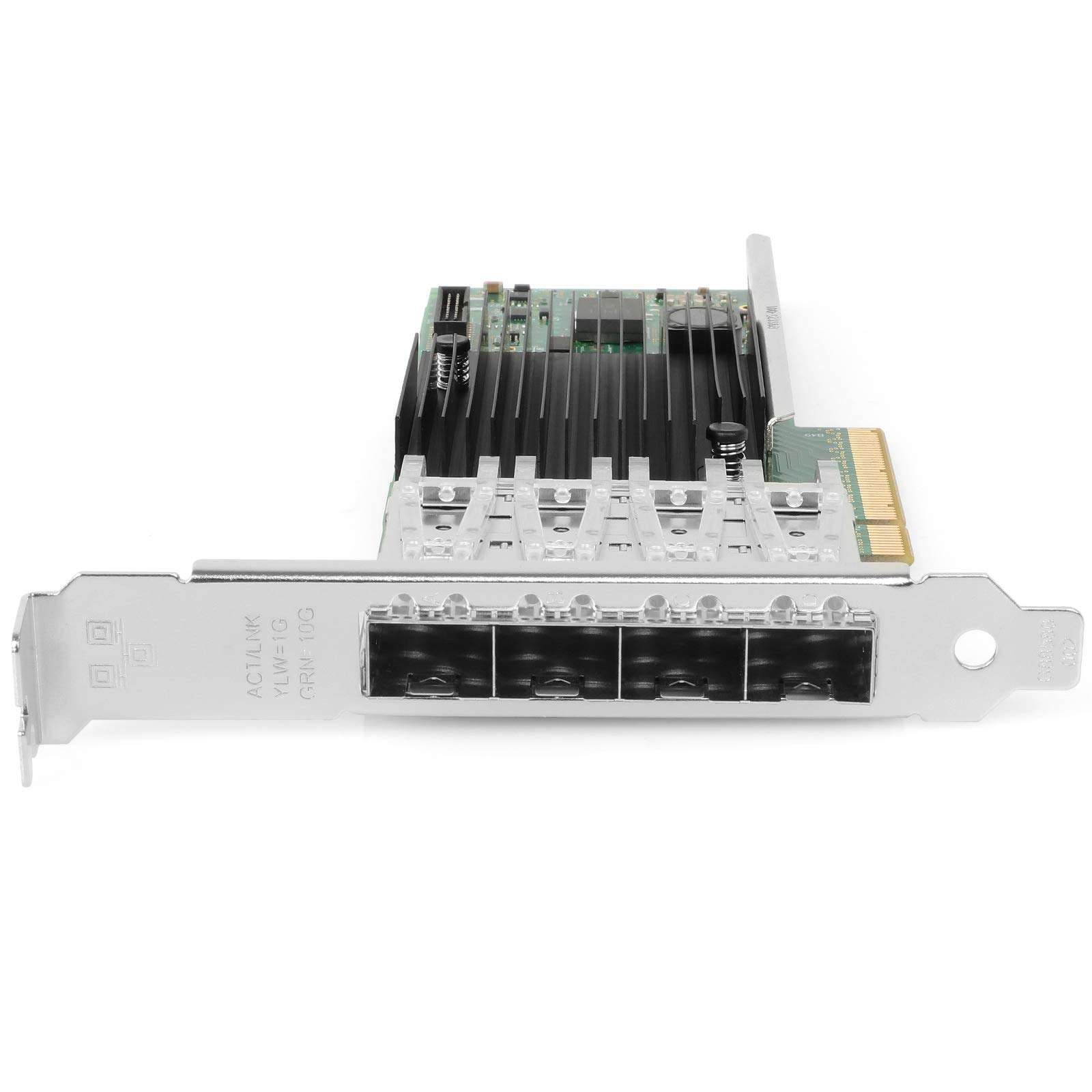 Vogzone 10Gb PCI-E NIC Network Card for Intel X710-DA4,100MbE/1GbE/10GbE Quad SFP+ Ports, with Intel XL710-BM1 Chip,10GbE PCI Express 3.0 X8 Ethernet Adapter Support Windows/Linux/VMware 2
