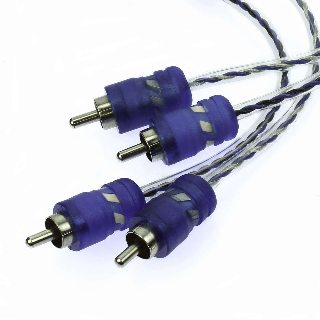 VooDoo Car Audio RCA Interconnect Blue 100% OFC Copper (1.6 FT) 3