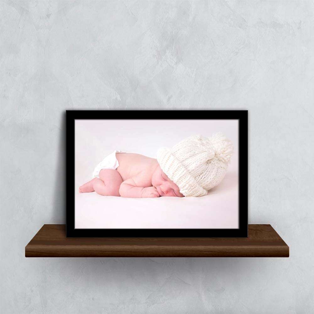 ArtzFolio Newborn Baby Paper Poster Black Frame | Top Acrylic Glass 13 x 9 inch (33 x 23 cms) 1