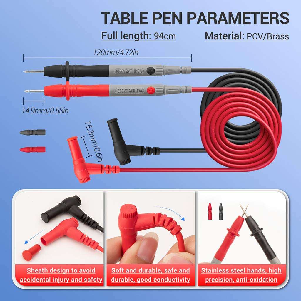 Digital Clamp Meter Multimeter Current 4000 Counts Multimeter Ammeter Voltage Tester ST181，Electrical Tester with NCV 5