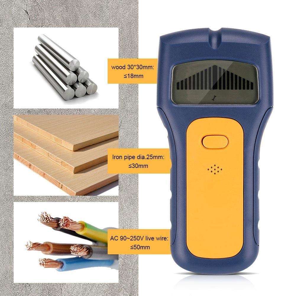Maxmartt Wire Detector,1pc Stud Wood Wall Center Finder Scanner LCD Metal AC Live Wire Detector Tool Handheld 3