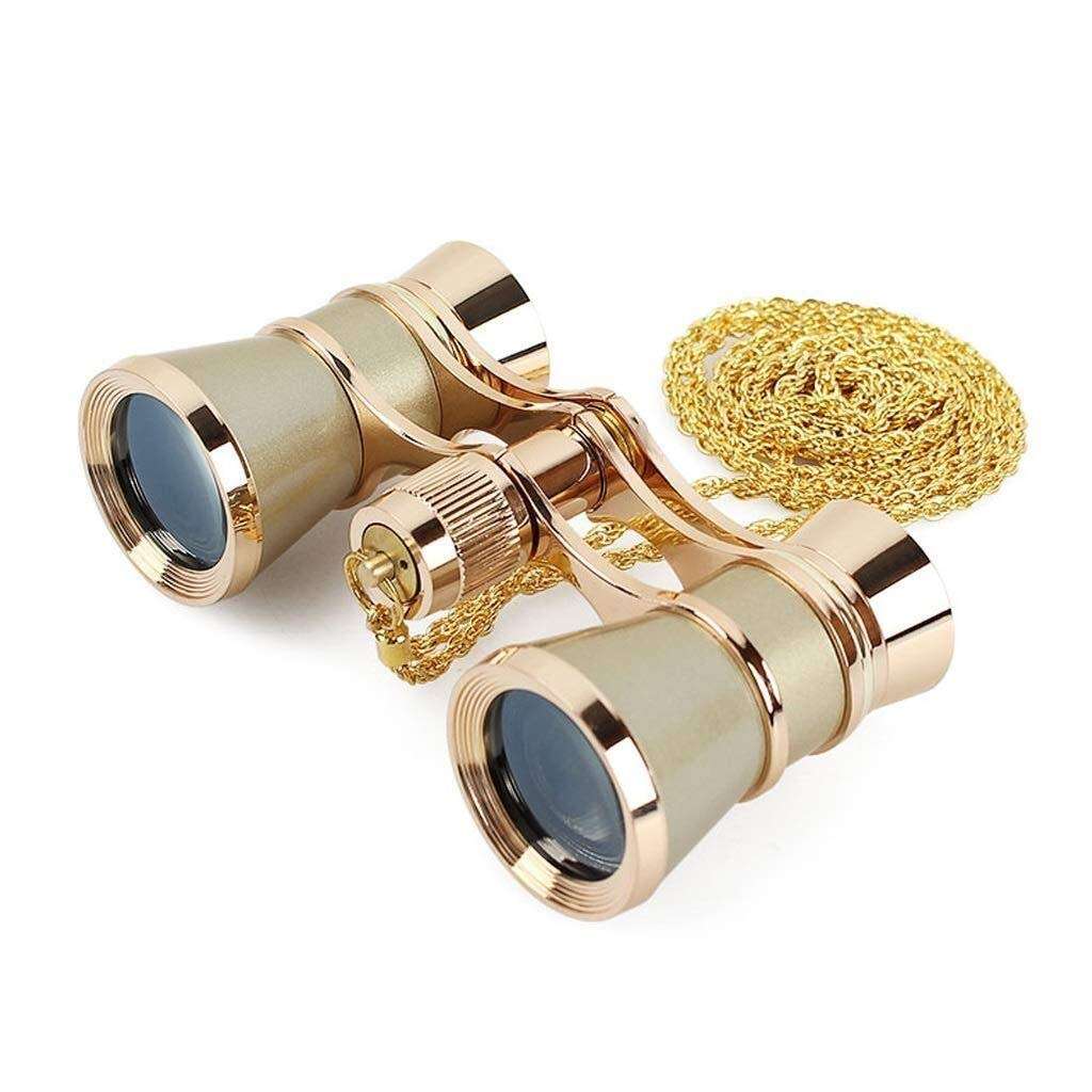 Yangmanini Powerful Binoculars for Adults Bird Watching Compact with Lightweight Binoculars Strap & Case for Stargazing Astronomy Travel Long Distance with Zoom (Color : Gold) 1