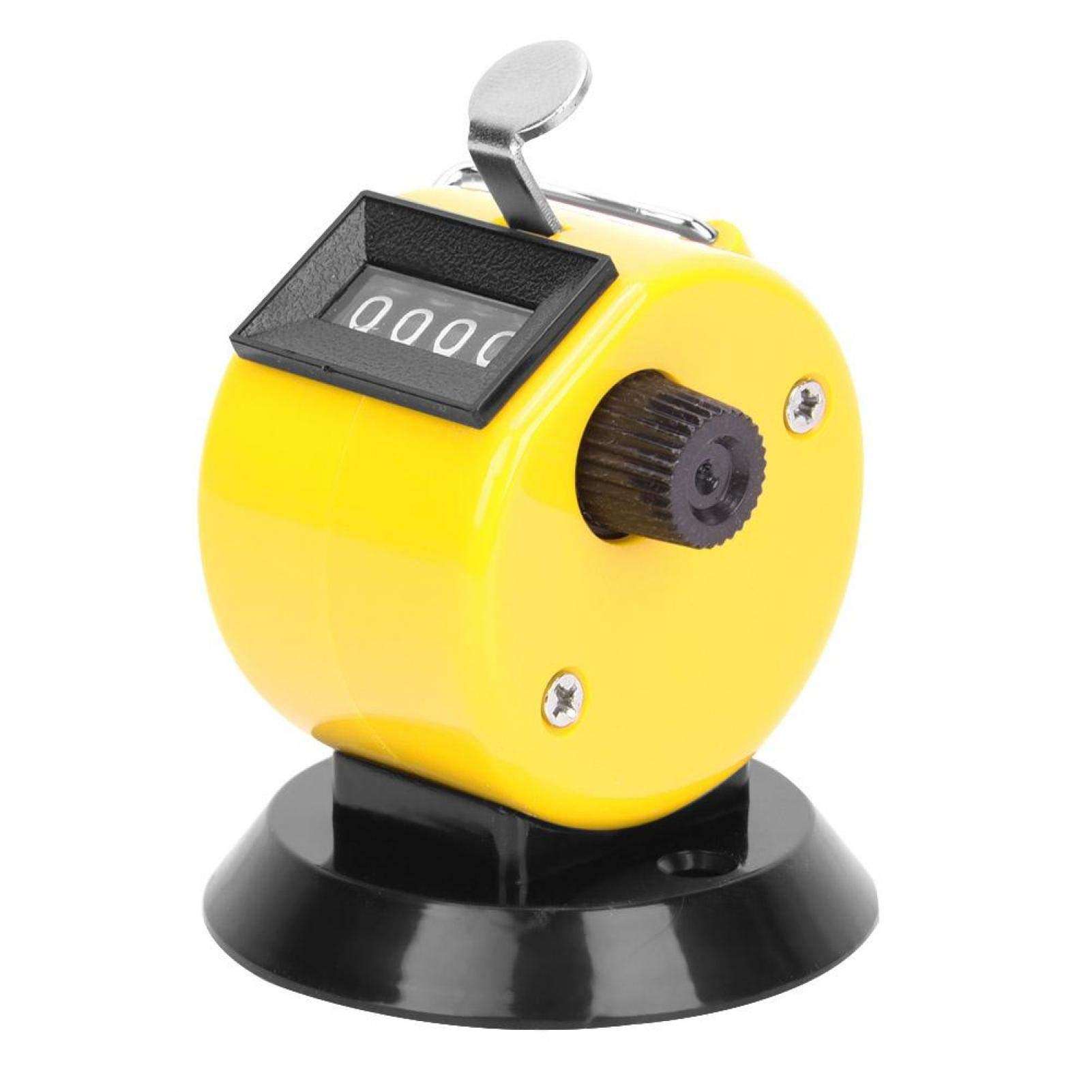 Jeanoko Handheld Tally Reminder Counter 4 Digit Tally Counters Mechanical ABS for Sports Field Golf(Yellow) 1
