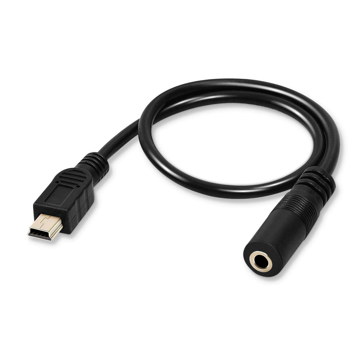 Onvian 3.5mm Female to 5 Pin Mini USB Male Microphone Adapter Cable 1