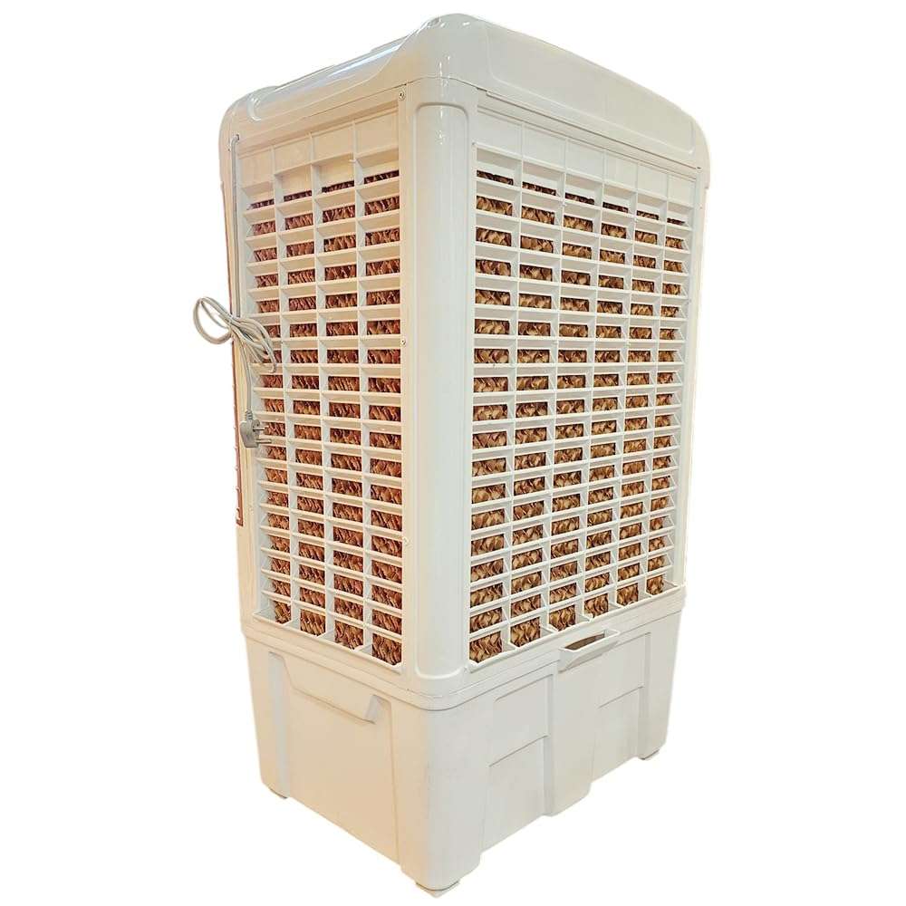 ForeSpace - Hammer-H4H- 75 Litres Desert Air Cooler for home | For Larger Room| High Density Honeycomb Pads | High-Speed | Ever-last Pump | Humidity Control - White & Red 3