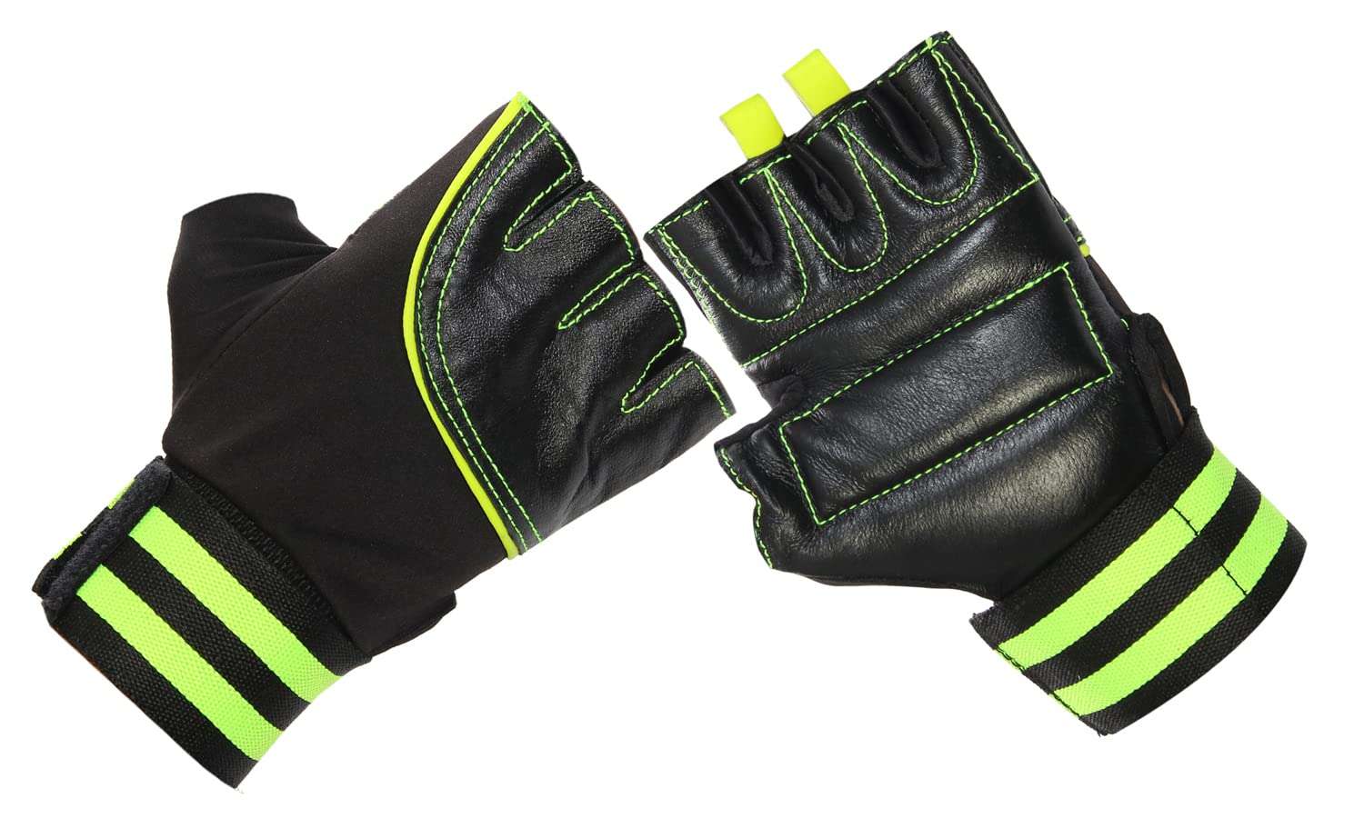 U ULITMATE Gym Gloves for Men, Gym Gloves for Women, Gloves for Gym Workout, Hand Gloves for Gym, Gym Gloves with Wrist Support, Gym Equipment Set for Home Workout (M (Green & Black))