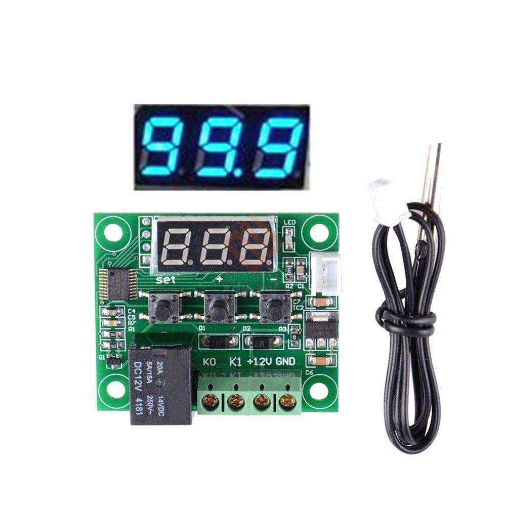 W1209 DC 12V Blue LED Digital Thermostat Temperature Control Thermometer Thermo Controller Switch Module + NTC Sensor 1