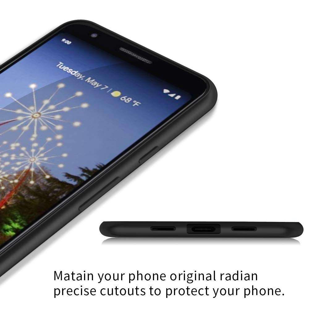 X-level for Pixel 3A XL Case, Mobile Phone Case [Guardian Series] Soft TPU Matte Finish Slim Fit Ultra-Thin Light Protective Cell Phone Back Cover for Pixel 3A XL, Black 3