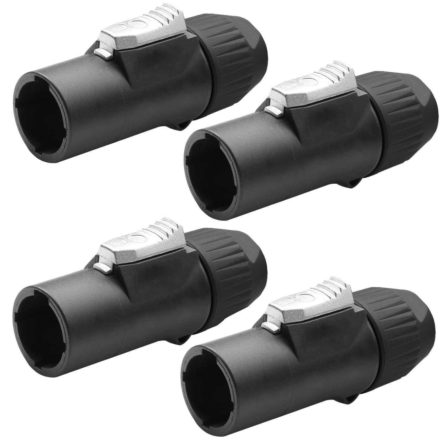 Kakabubble Waterproof Locking Female PowerCon 20A IP65 Outdoor Protection Chassis Connectors, Heavy-Duty UV-Resistant, Pack of 4 (Plug) 1