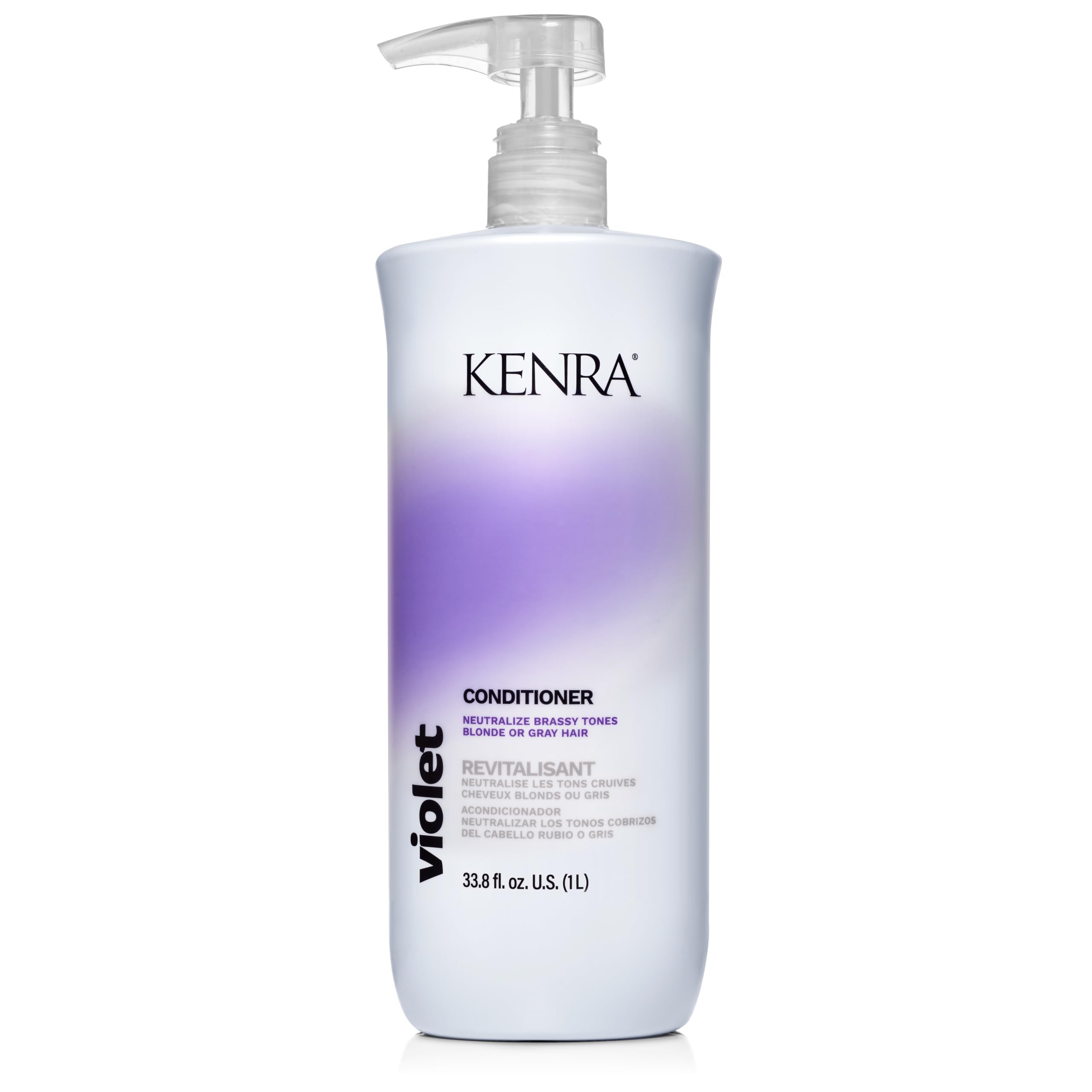 Kenra Violet Conditioner | Eliminates Brassy Tones | Purple Pigment + Deposit | Neutralizes Yellow | Moisturizes Processed Hair | Enhances Vibrancy of Blonde or Gray Hair | Color Safe | 33.8 fl. oz. 1