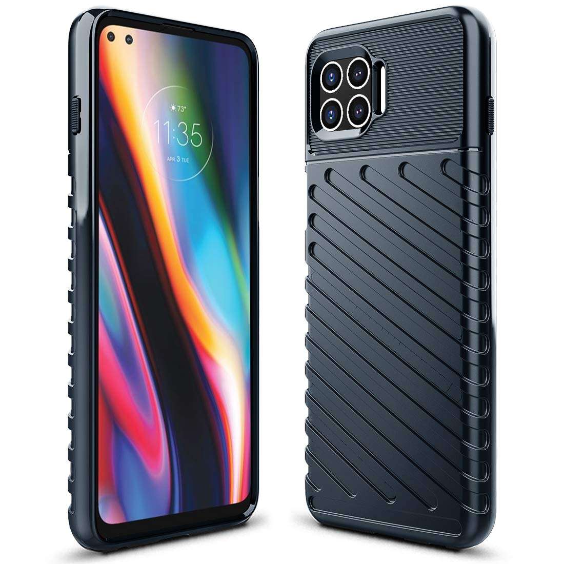 Sucnakp for Moto One 5G Case Moto G 5G Plus Case Moto One Lite Case Shock Absorption Anti Scratch Heavy Duty Durable Drop Protection Cell Phone Cover for Motorola Moto One 5G（LT Blue） 1