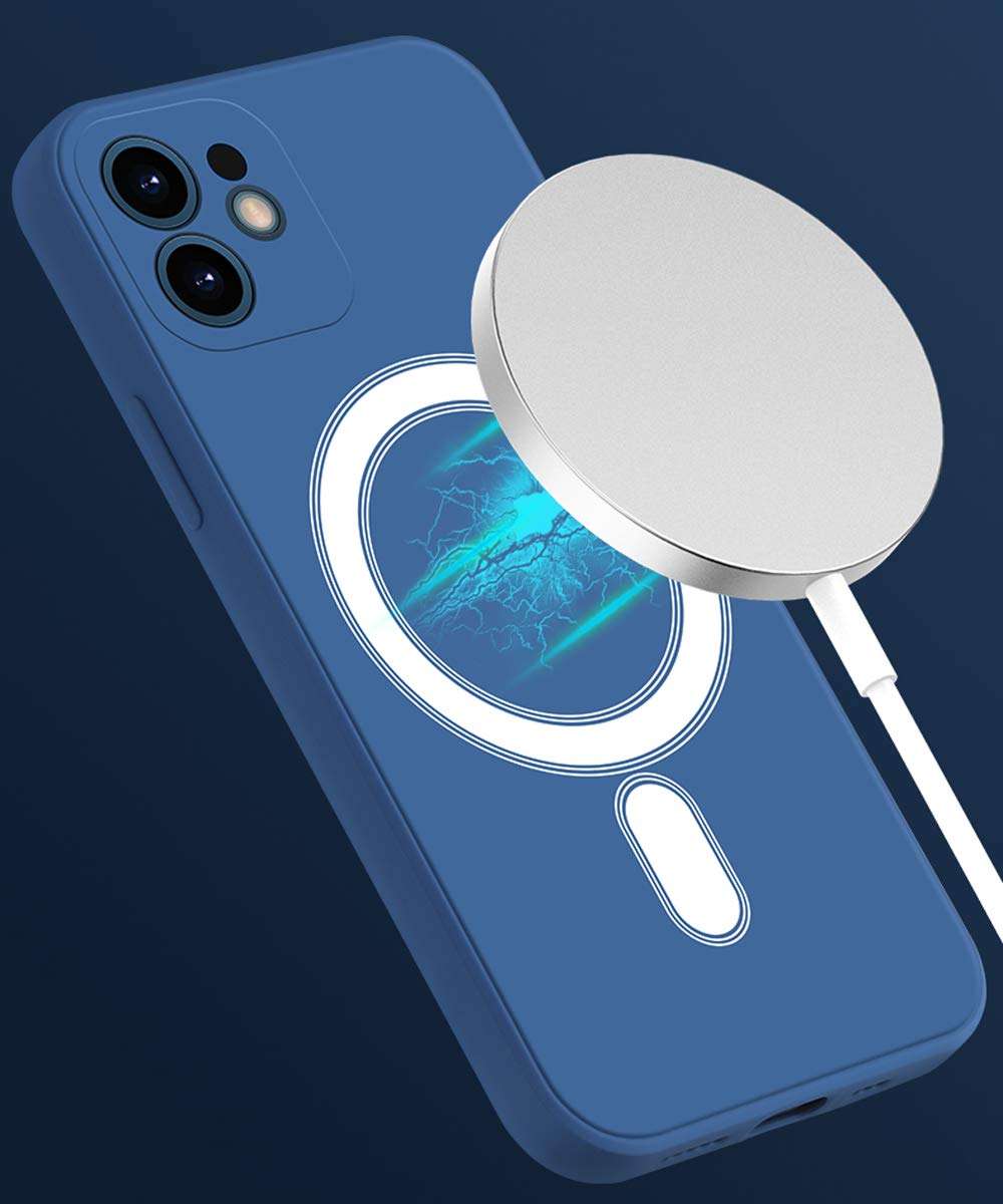 Wcysin Soft Magnetic Case for iPhone 12 Pro Max with Mag-Safe Charging,with a magsafe protective sleeve，Thin Cute Shockproof Protective Case for i-Phone 12 Promax 6.7 (Pink) 3