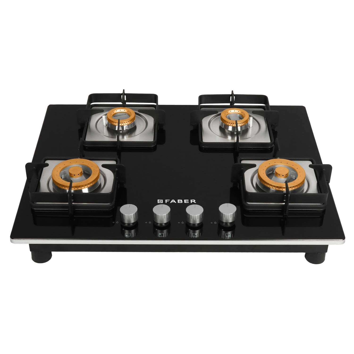 Faber 65 cm Hob, 4 Burner, Auto Ignition (HOB HTG 654 CRS BR CI) Black 1