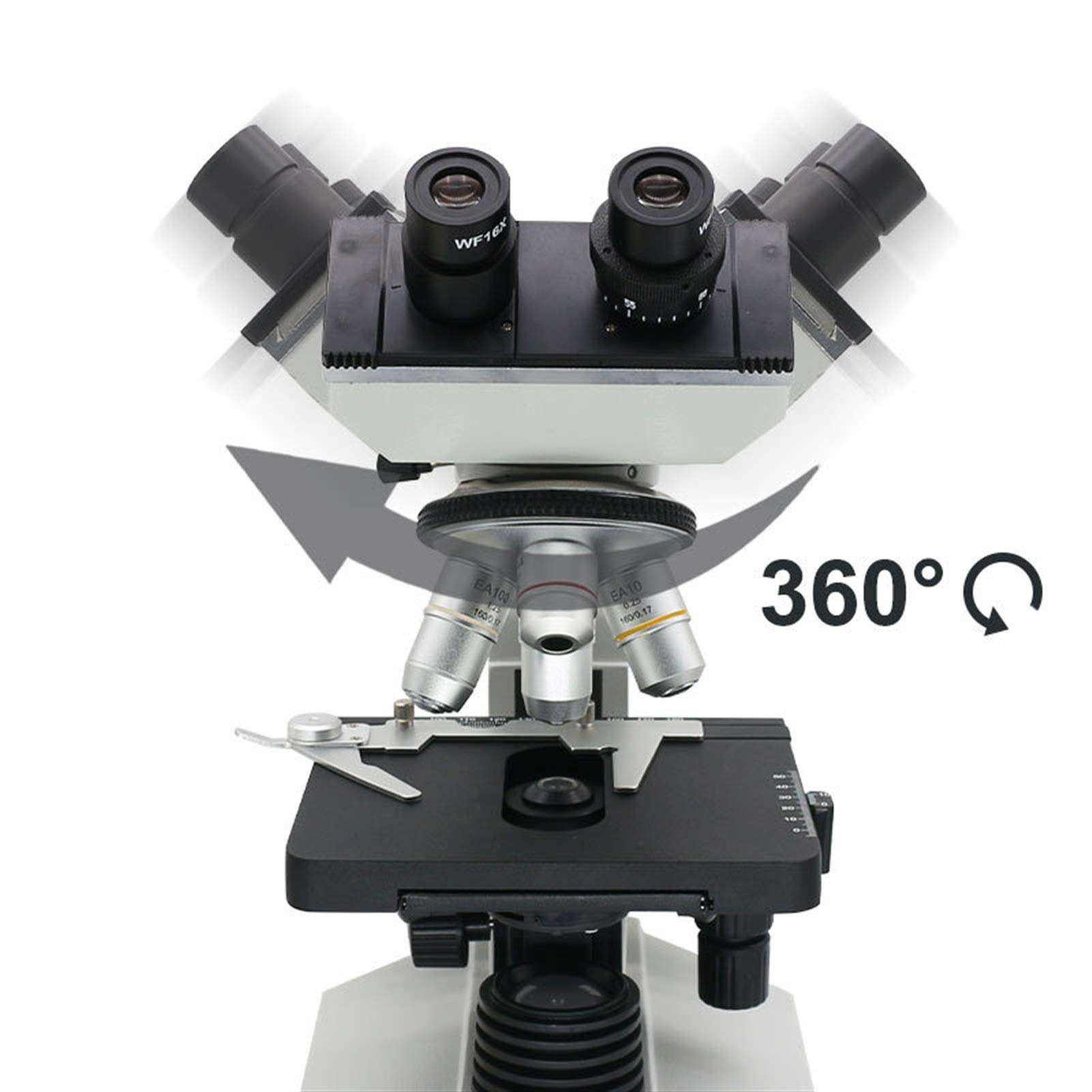 L-SHISM Microscopes Biological Microscope， LED 1600X Monocular Binocular Trinocular Microscope f/Laboratory Biological Research Observation for School Laboratory,Home Science Education 5