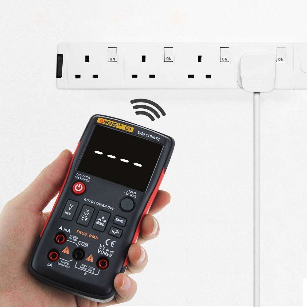 CT-CT Multimeter Aneng Q1 9999 Counts True Rms Digital Multimeter Ac Dc Voltage Current Resistance Capacitance Temperature Tester Auto/Manual Raging with Analog Bar Graph 2