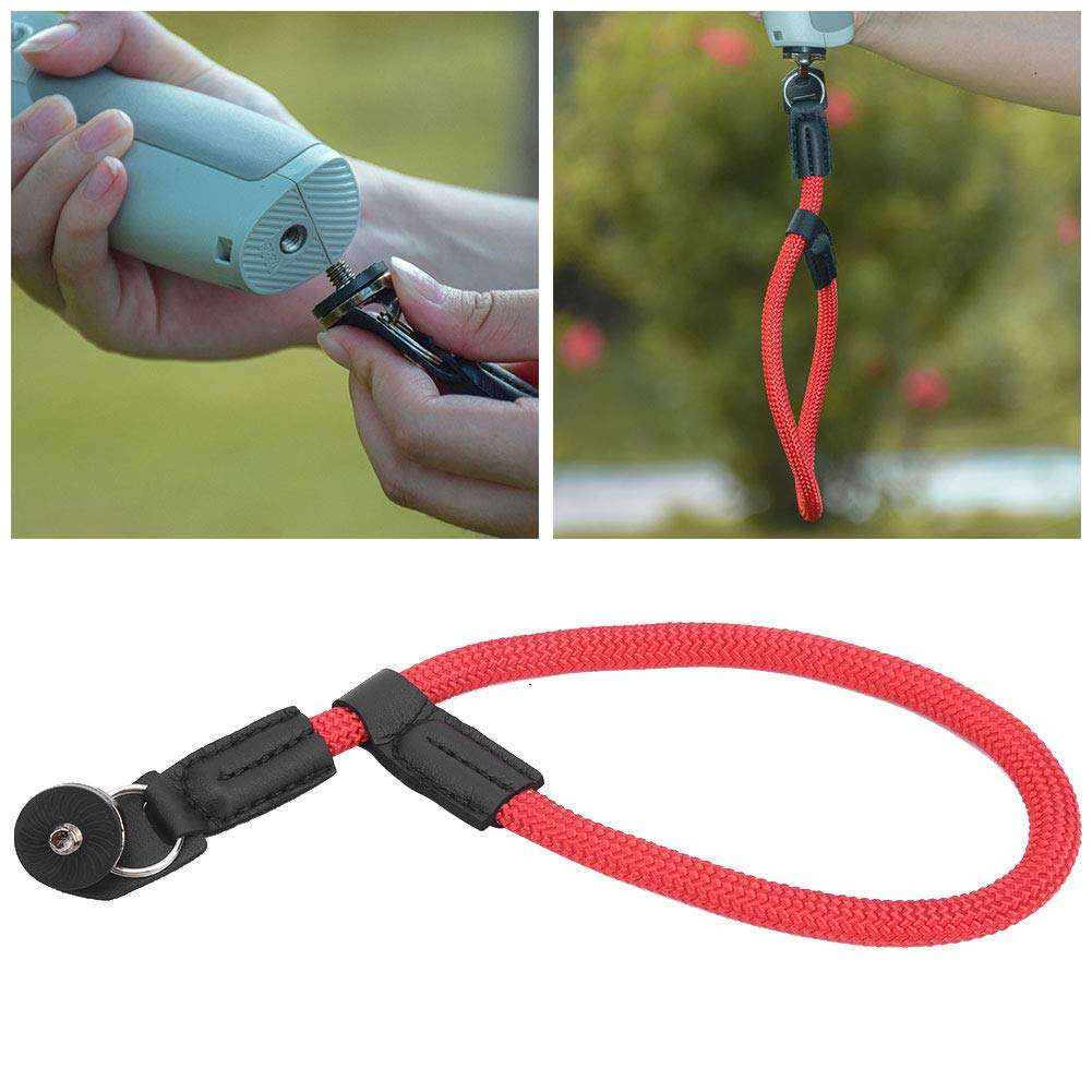 Beufee Camera Wrist Strap, Lanyard Strap Lanyard for Camera Hand Wrist Strap Lanyard Camera Strap Lanyard with 1/4in Screws(Red) 5