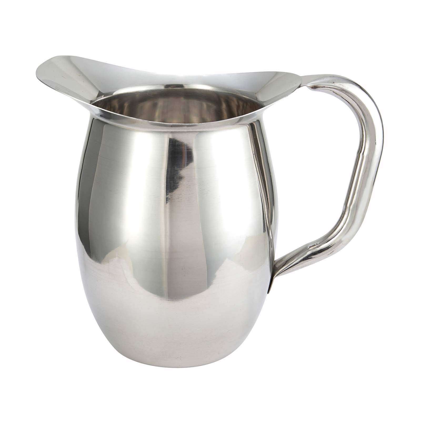 Winco WPB-2 Deluxe Bell Pitcher, 2-Quart, Stainless Steel, Medium 1