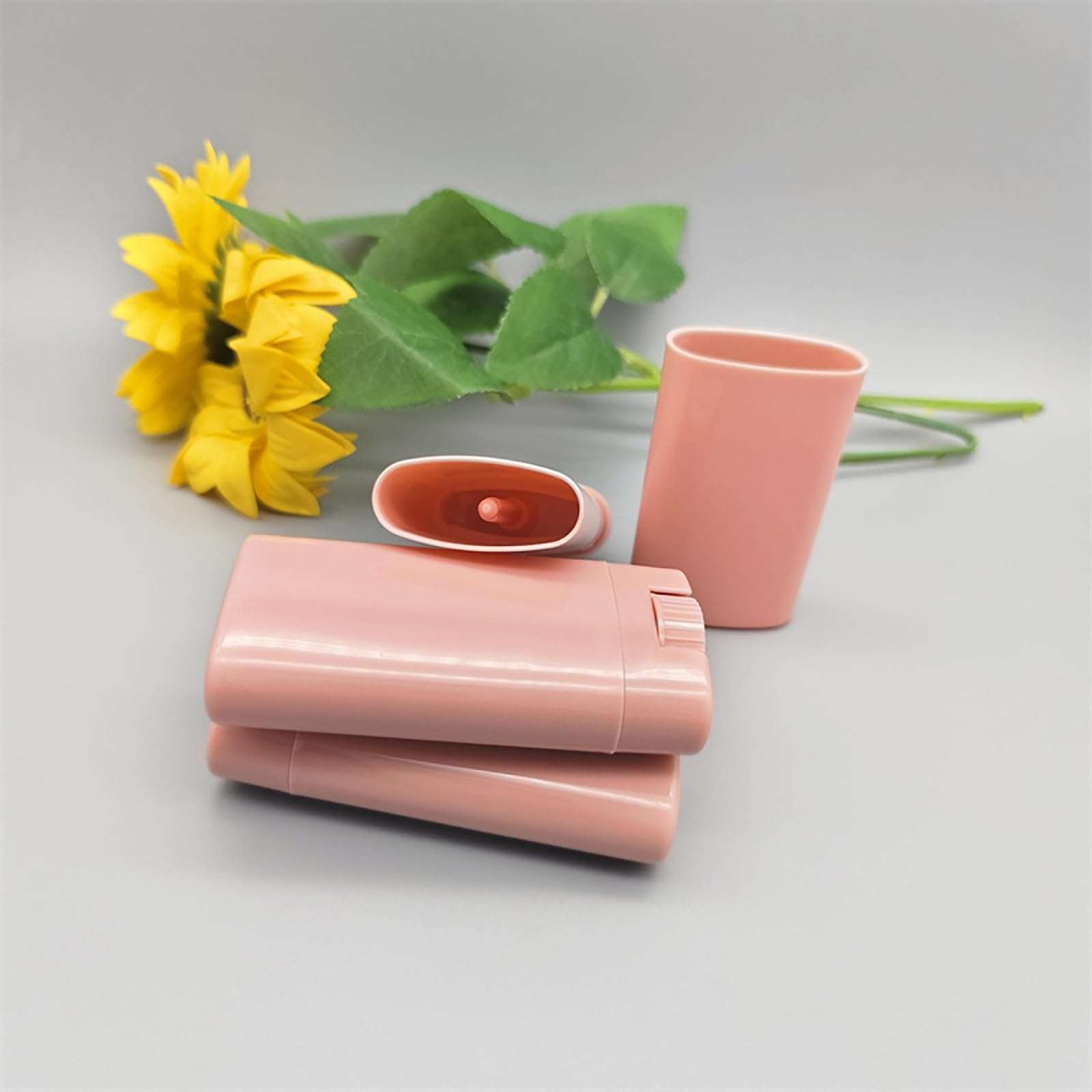 5PCS 15ml Oval Lip Balm Tubes Twist up Balm Containers Plastic Deodorant Tubes Refillable Deodorant Stick Lipstick Tube Container 4