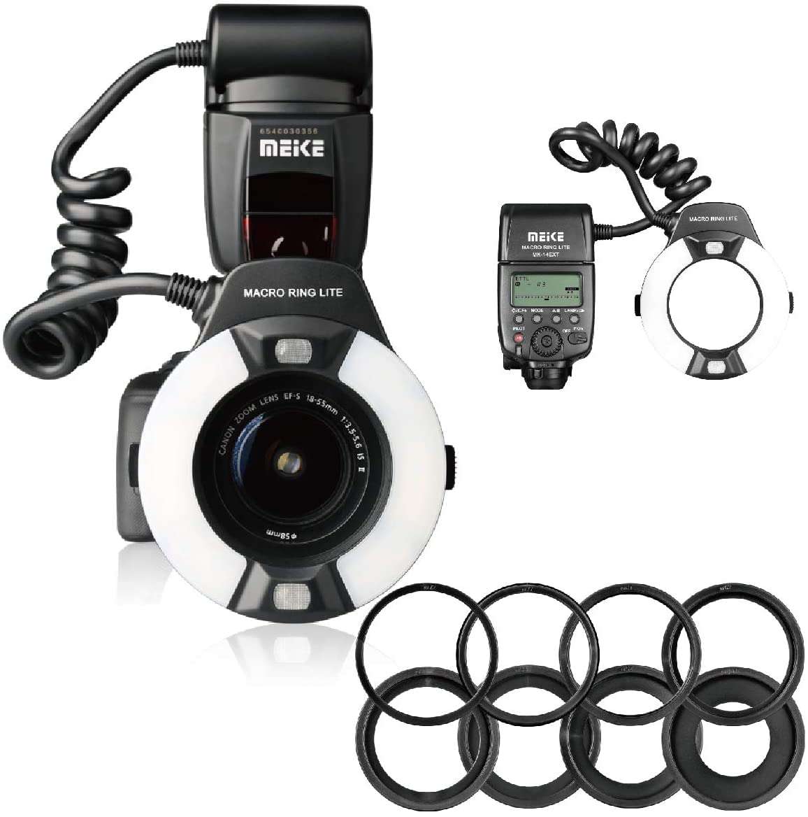 Meike® MK-14EXT Macro TTL Ring Flash for Nikon i-TTL with LED AF Assist lamp 2